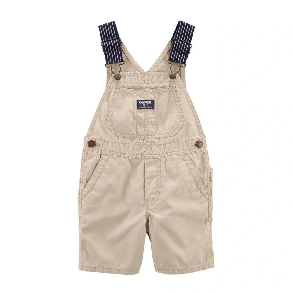 New Oshkosh Bgosh Baby Canvas Webstrap Shortall Size 9 months